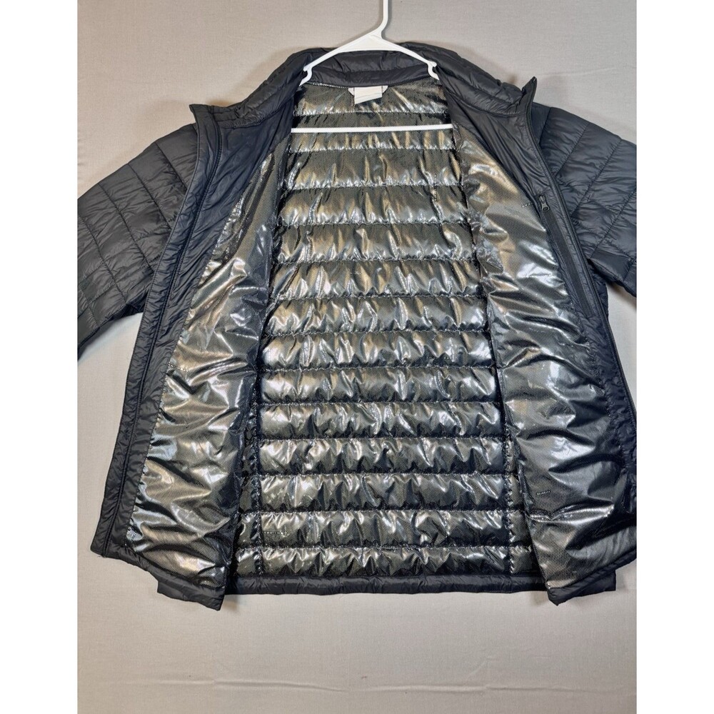 Columbia Omni-Heat 590TD Insulated Puffer Jacket Silver Dot Black Size XL